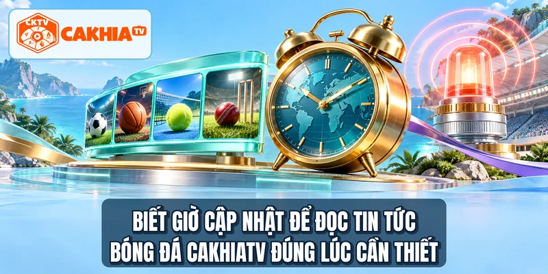 Biết giờ cập nhật để đọc tin tức bóng đá CakhiaTV đúng lúc cần thiết