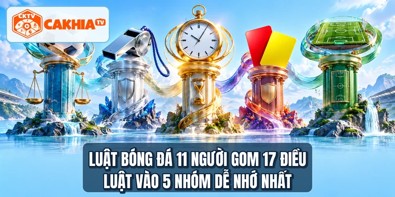 Luật bóng đá 11 người gom 17 điều luật vào 5 nhóm dễ nhớ nhất